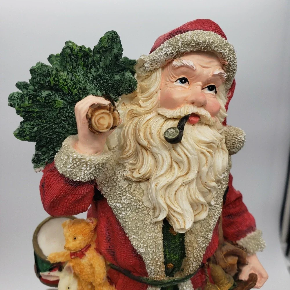 Holiday Lane Poly Resin Woodland Santa W/ Tree‎ Christmas 8